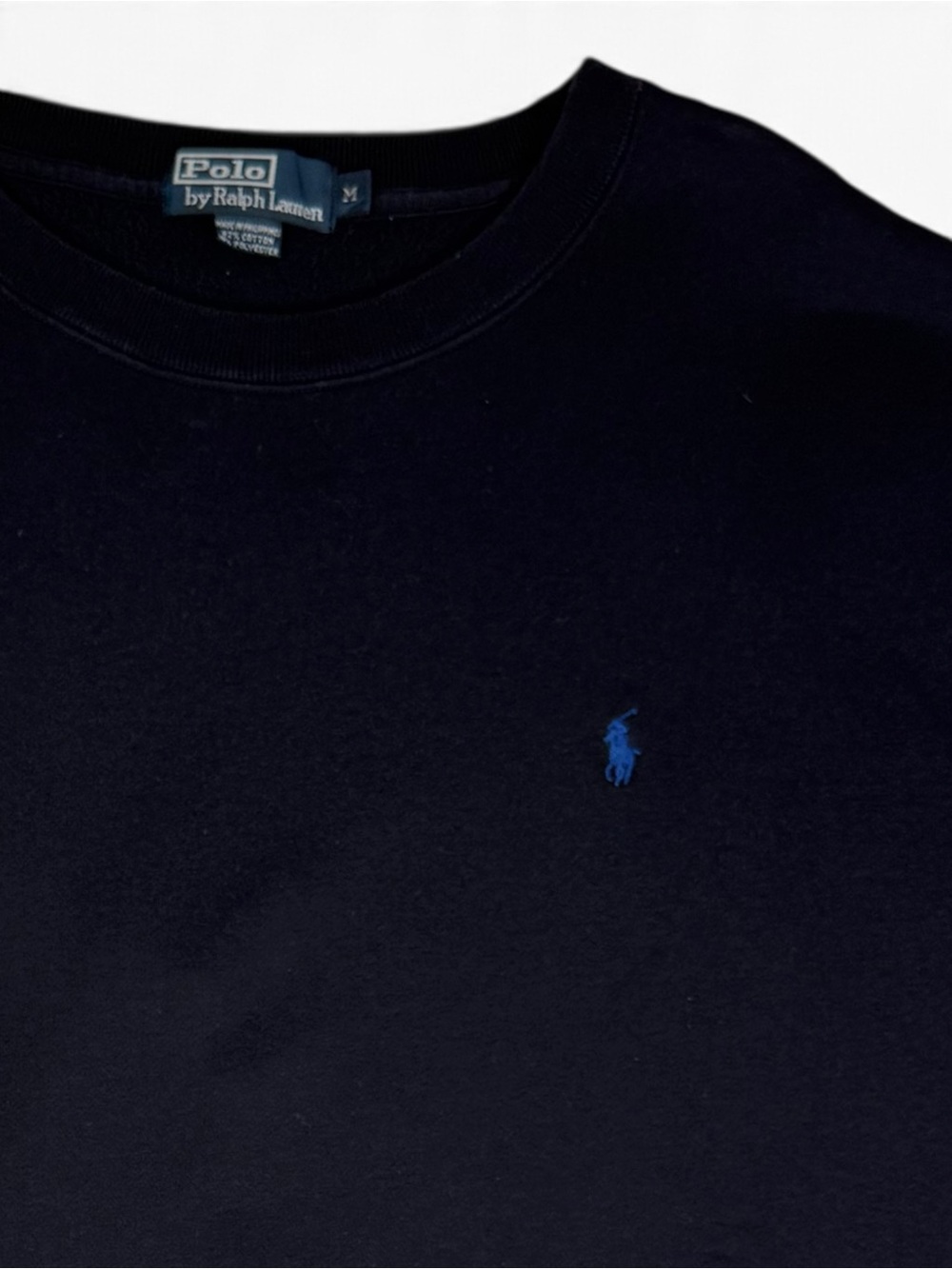 Polo Ralph Lauren Navy Fleece Crewneck Sweatshirt Men's Relaxed Fit M NWOT